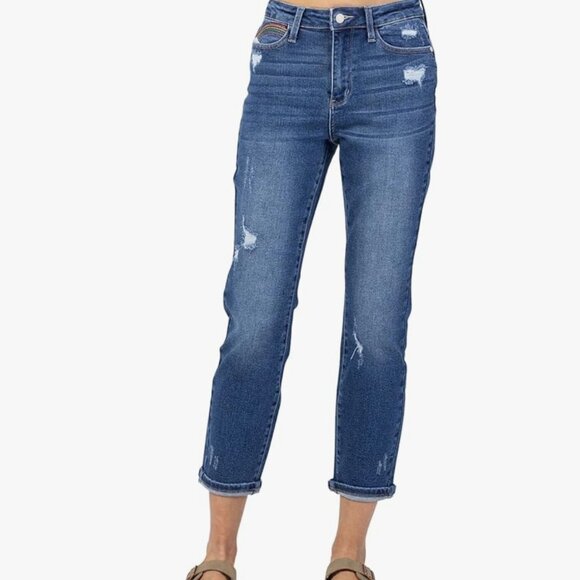 Judy Blue rainbow embroidered high waist jeans - Picture 1 of 7